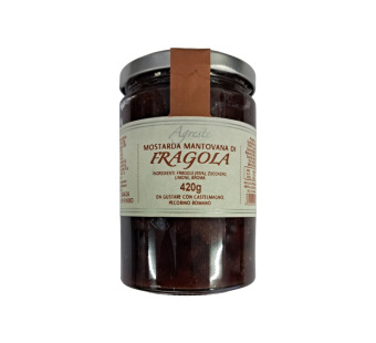 Полунична гірчиця "Mostarda Mantovana di Fragola" Італія фасування сікло 0.42 kg - фото | Сирна Карта