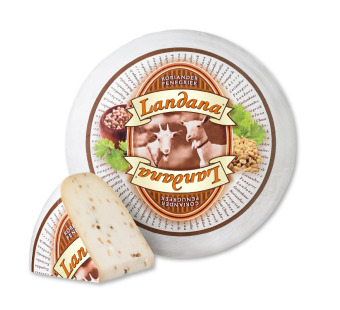 Сир козячий з коріандром та пажитником "Koriander & Fenegriek  Landana" 50% - фото | Сирна Карта