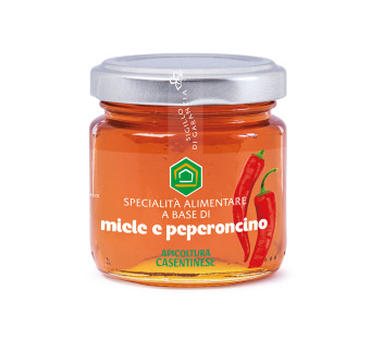 Мед с перцем чили "Apicoltura Casentinese" Италия фасовка стекло 0.11 kg - фото | Сирна Карта