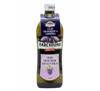 Олія із виноградних кісточок "Farchioni" Італія пляшка скло 1 l - фото | Сирна Карта