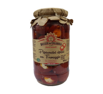 Перець фарширований рикотою "Peperoncini" Італія фасування скло 0.95 kg - фото | Сирна Карта