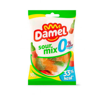 Желейні цукерки без цукру "Damel Sour Mix" | Іспанія | 90 г | Сирна Карта Premium – смак Іспанії - фото | Сирна Карта