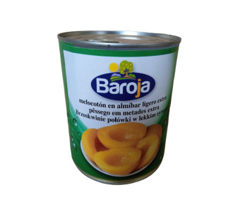Персик половинками в сиропі "Baraja"  фасування жерсть 0.85/ 0.48 kg - фото | Сирна Карта