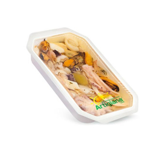Салат з морепродуктів "Seafood Salad Artigiana" Італія фасування пластик 0.2 kg - фото | Сирна Карта