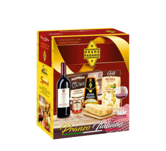 Подарочный набор "Grana Padano Pranzo Italiano Regalidea" Италия 5 предметов - фото | Сирна Карта