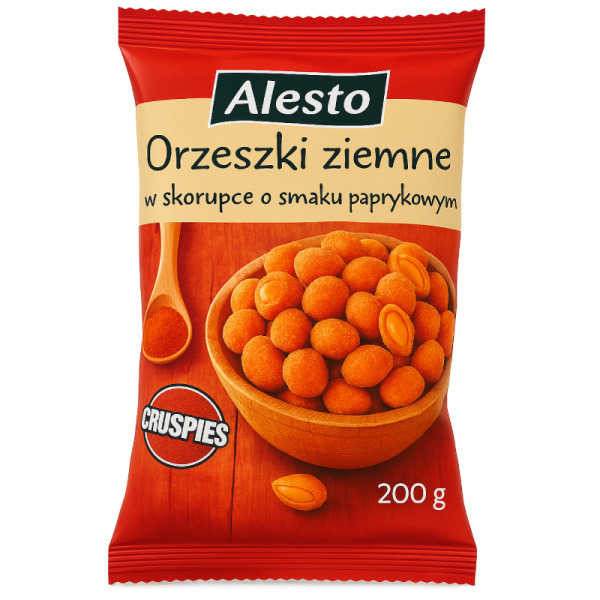 Купить Alesto Paprika — арахис с паприкой в хрустящей оболочке | Европейский Союз | 0.2 кг — премиальные Орехи · Сухофрукты от Cheese Map™ Украина