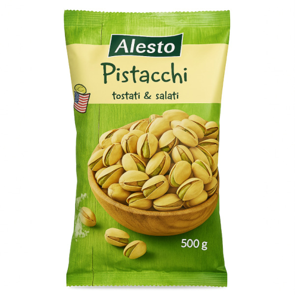 Купить Alesto Pistacchi Tostati & Salati – премиальные солёные фисташки европейского качества!  Хруст, вкус, польза – в каждой скорлупке! — премиальные Орехи · Сухофрукты от Cheese Map™ Украина
