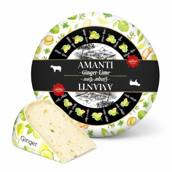 Amanti Ginger Lime 50% — сыр полутвердый | Нидерланды | 1 кг – фото товара | Сырная Карта