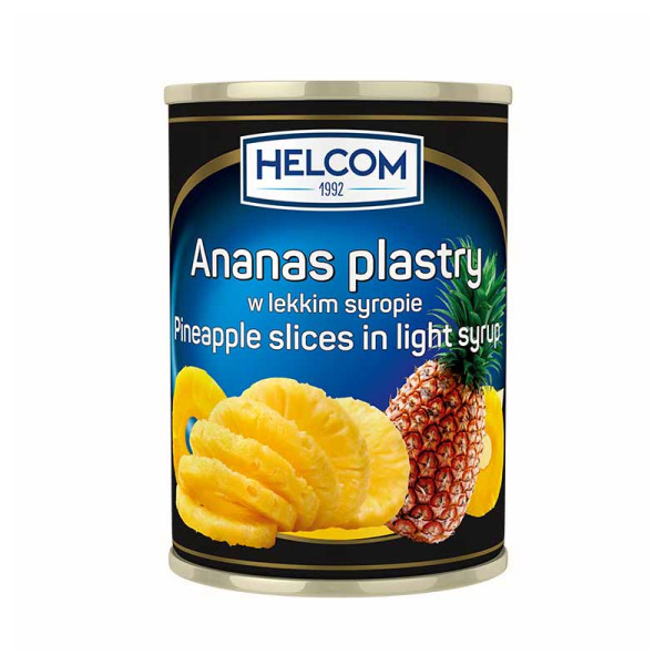 Купити Ананас кольцами в сиропі Helcom фасування жерсть 0.565 kg — преміальні Овочі · Антипасті від Cheese Map™ Україна