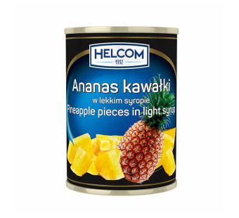 Ананас кусочками в сиропе "Helcom" фасовка жесть 0.565 kg - фото | Сирна Карта