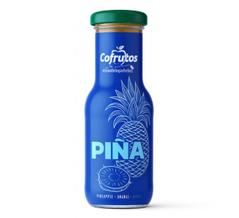 Ананасовый нектар "Cofrutos Piña" 200 мл – тропическое вдохновение из Испании в стильной стеклянной бутылке! - фото | Сирна Карта