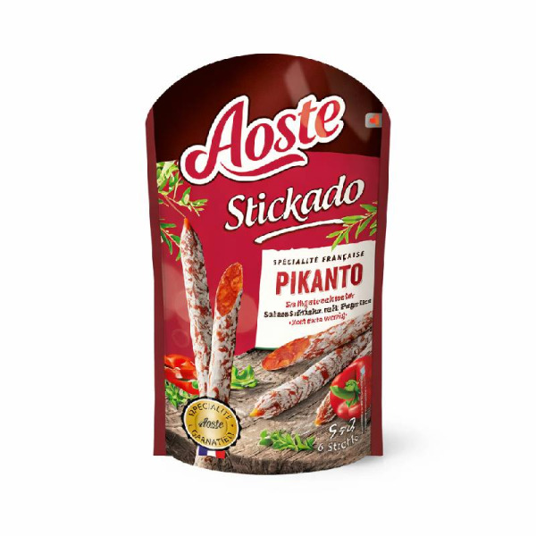Aoste Stickado Pikanto — салямі снеки | Франція | 70 г – фото товару | Сирна Карта
