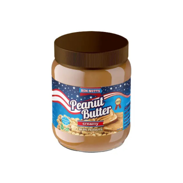 Купить Арахисовая паста мягкая без сахара и пальмового масла Bon Nutts Франция фасовка стекло 0.34 kg — премиальные Ореховые · Пасты от Cheese Map™ Украина