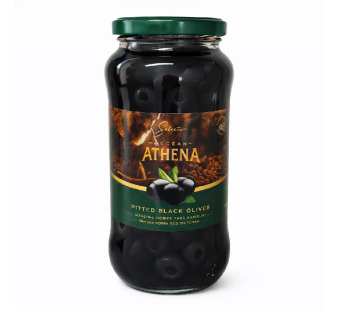 Athena оливки чорні без кісточки Pitted Black Olives 580 г - фото | Сирна Карта