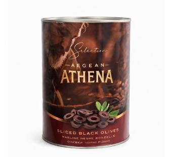 Athena оливки чорні різані Aegean Selection 2000 г – фото товару | Сирна Карта