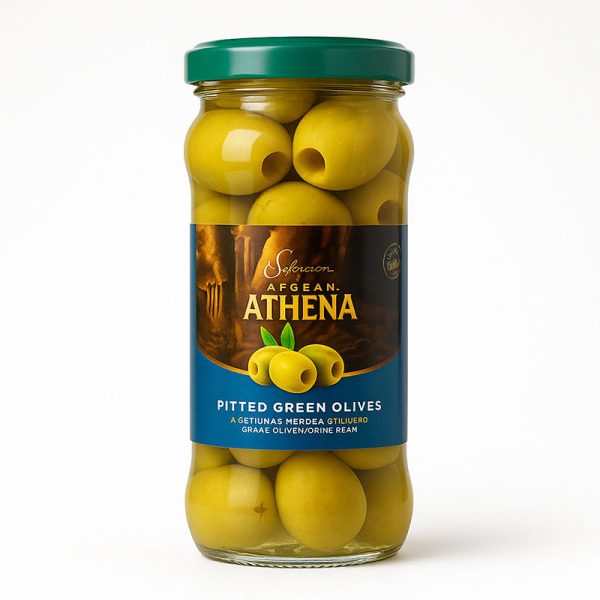 Athena оливки зеленые без косточки 280 г – фото товара | Сырная Карта