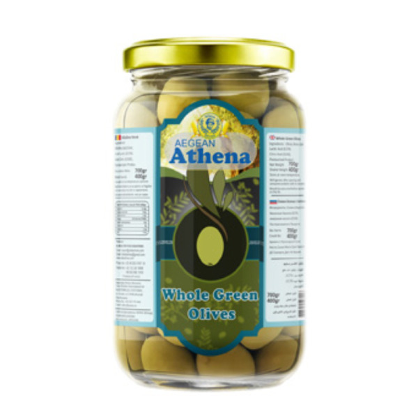 Купить Зеленые оливки с косточкой Athena фасовка стекло 0.7/ 0.4 kg — премиальные Оливки · Маслины от Cheese Map™ Украина