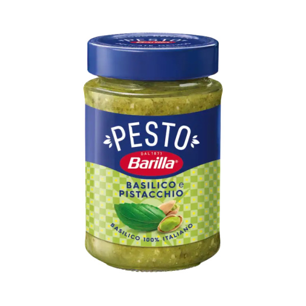 Купить Соус Pesto Basilico e Pistacchio Barilla – итальянский песто с базиликом и фисташками, стекло 190 г!  Изысканный вкус для ресторанов и гурманов — премиальные Итальянские · Пицца от Cheese Map™ Украина