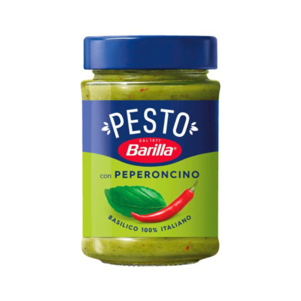 Купить Barilla Pesto con Peperoncino — Соус песто с перцем чили | Италия | 0.19 кг — премиальные Итальянские · Пицца от Cheese Map™ Украина