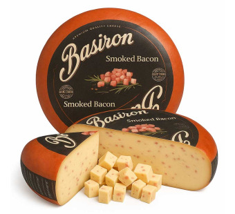Basiron Gouda сыр с беконом копченый 50% Нидерланды — фото | Сирна Карта