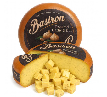 Basiron Gouda сыр с чесноком и укропом 50% Нидерланды — фото | Сирна Карта