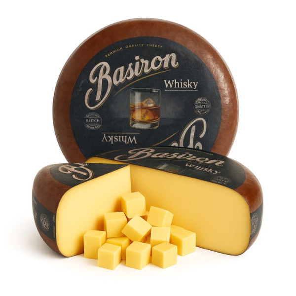 Купить Basiron Whisky — Сыр с ароматом виски полутвердый весовой | Нидерланды | 1 кг — премиальные Basiron · Трюфельные от Cheese Map™ Украина