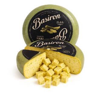 Basiron Gouda сир з маринованим огірком 50% Нідерланди – фото товару | Сирна Карта
