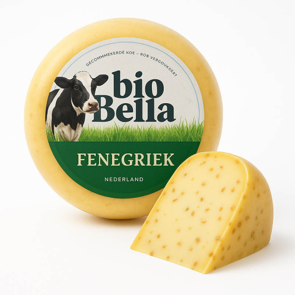 Bella Bio Fenegriek — Сир напівтвердий з пажитником | Нідерланди | 1 кг – фото товару | Сирна Карта