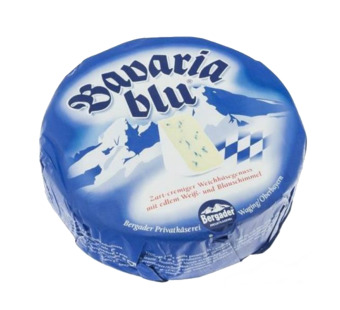 Сир Bergader Bavaria Blu 70% з блакитною та білою пліснявою – фото товару | Сирна Карта