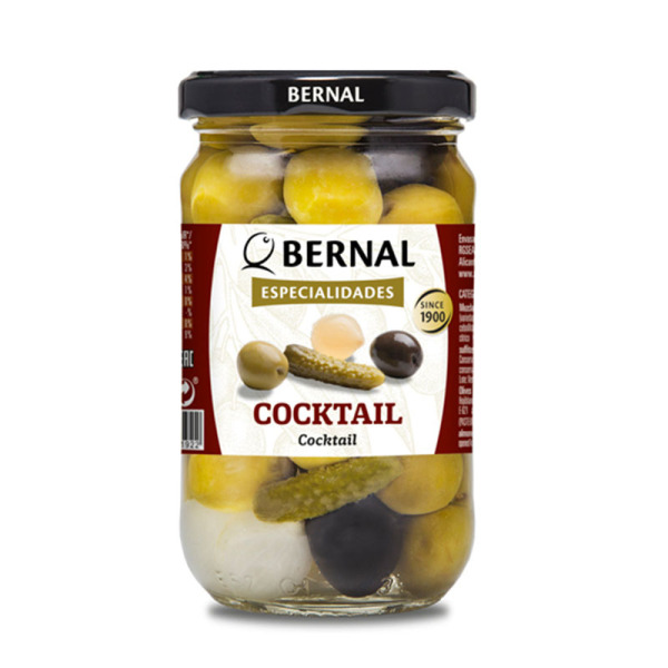 Купити Коктейльний мікс Bernal Cocktail - іспанський делікатес для аперитиву, дегустацій та ресторанних подач!  Ідеальний mix оливок, цибулин, корнішонів та спецій – готовий гастро-сет у преміальній банці. — преміальні Оливки · Маслини від Cheese Map™ Укр
