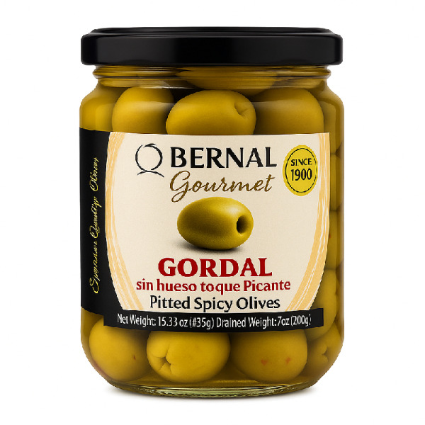 Купити Оливки Gordal Spicy Bernal – Іспанська гастрономія у кожній оливці! — преміальні Оливки · Маслини від Cheese Map™ Україна