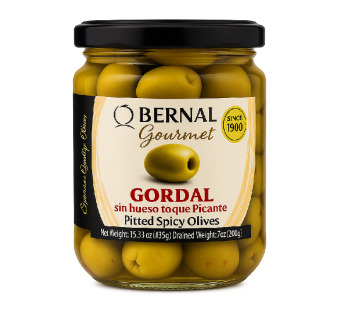 Bernal оливки Gordal Spicy без косточки 250 г – фото товару | Сирна Карта