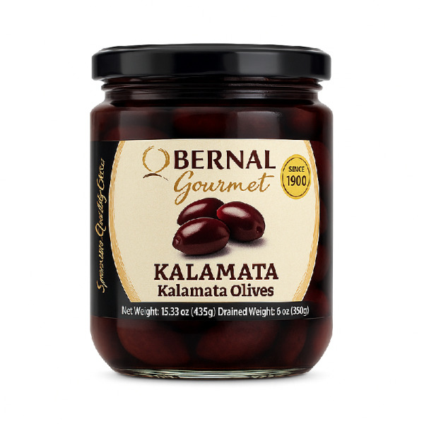 Купити Оливки з кісточкою Каламата Kalamata Bernal - преміальні чорні оливки для гурманів та ресторанів!  Справжній смак Середземноморя у кожному банку. — преміальні Оливки · Маслини від Cheese Map™ Україна