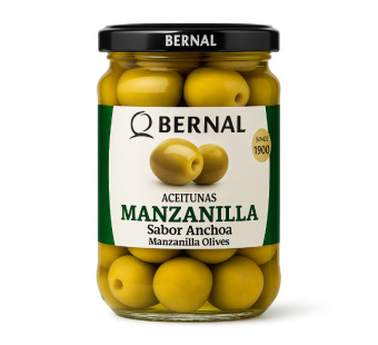 Bernal оливки Manzanilla з кісточкою 180 г — фото | Сирна Карта