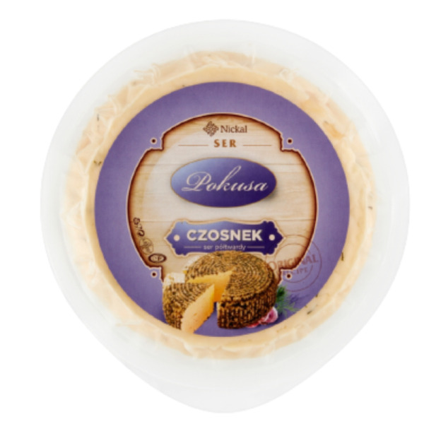Купити Сир білий з часником Pokusa фасування 0.35 kg — преміальні Сири · Польща від Cheese Map™ Україна