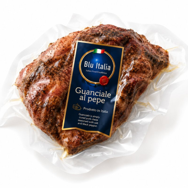 Blu Italia Guanciale свиная щековина с черным перцем Италия – фото товара | Сырная Карта