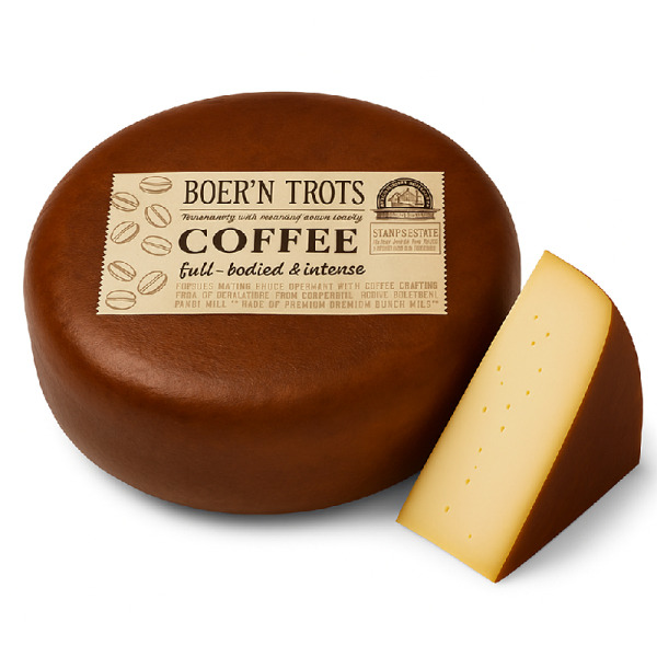 Купити Boern Trots Coffee Cheese – голландський сир із кавовою кіркою, створений дивувати гурманів! ☕ Унікальний смак, ручна робота, преміальне поєднання для HoReCa та поціновувачів делікатесів. — преміальні Голландські · Сири від Cheese Map™ Україна