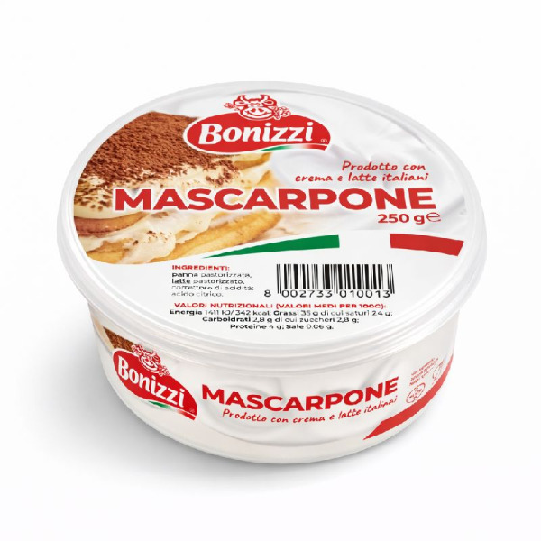 Bonizzi Mascarpone сир вершковий 70% 250 г Італія – фото товару | Сирна Карта