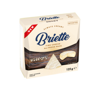 Briette Brie тип Smoky сыр мягкий копченый 60% 125 г Германия — фото | Сирна Карта