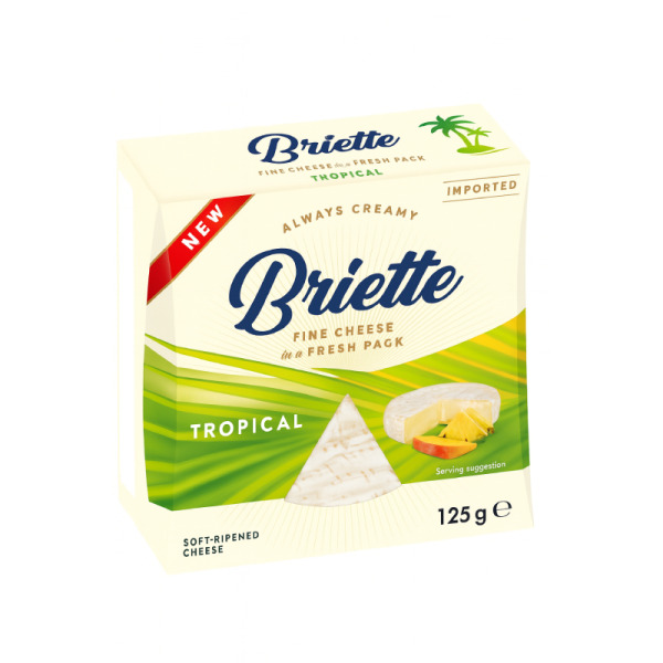 Купити Сир Brie Briette Tropical - вершкова екзотика в кожній порції! Преміальний тропічний делікатес для гурманів! — преміальні Kaserei · Champignon від Cheese Map™ Україна
