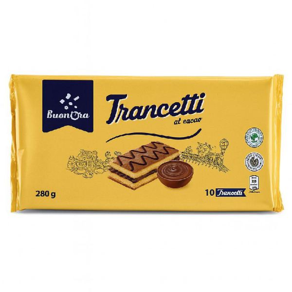 Купить Бисквиты BuonOra Trancetti al Cacao | мягкие итальянские с шоколадным кремом, насыщенный вкус какао | премиум деликатес | Италия | 280 г – Сырная Карта — премиальные Печенье · Вафли от Cheese Map™ Украина