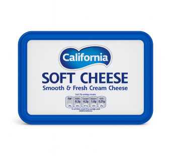 California Soft Cheese сир вершковий 60% 180 г Угорщина - фото | Сирна Карта