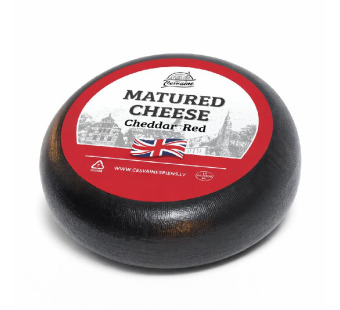 Cesvaine Cheddar сир червоний витриманий 50% Латвія — фото | Сирна Карта