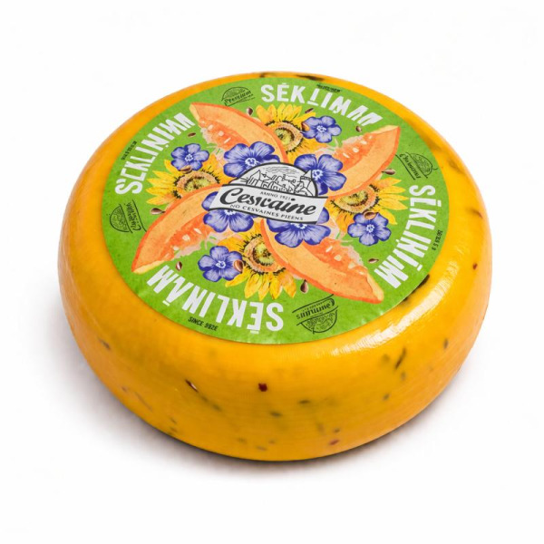 Купить Сыр Cesvaine с смесью семян 45% – изысканное сочетание текстур и вкусов! — премиальные Cesvaine · Латвийские от Cheese Map™ Украина