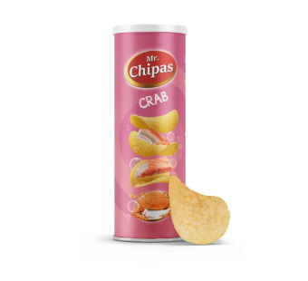 Чипсы картофельные со вкусом краба "Crab Mr. Chipas" фасовка 0.16 kg - фото | Сирна Карта