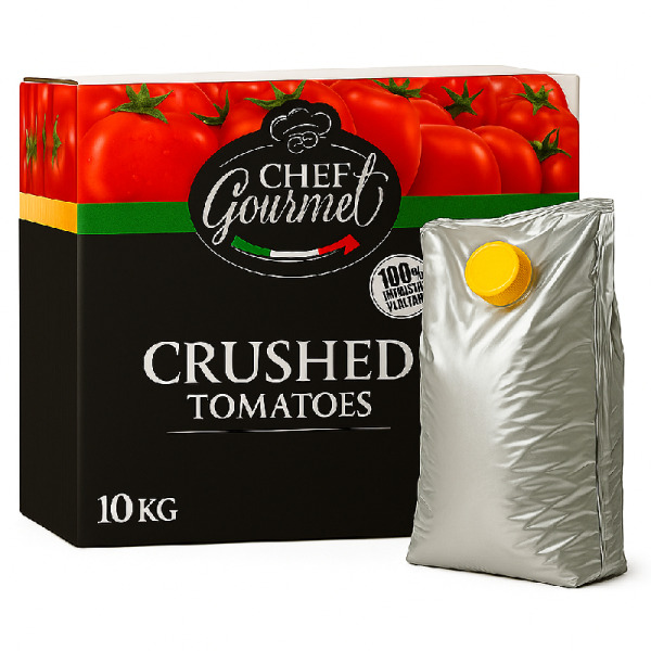 Купити Crushed Tomatoes Chef Gourmet 10 кг – справжній смак Італії у форматі HoReCa!  Преміальні томати для ресторанів, кафе та гастробарів — преміальні Овочі · Антипасті від Cheese Map™ Україна