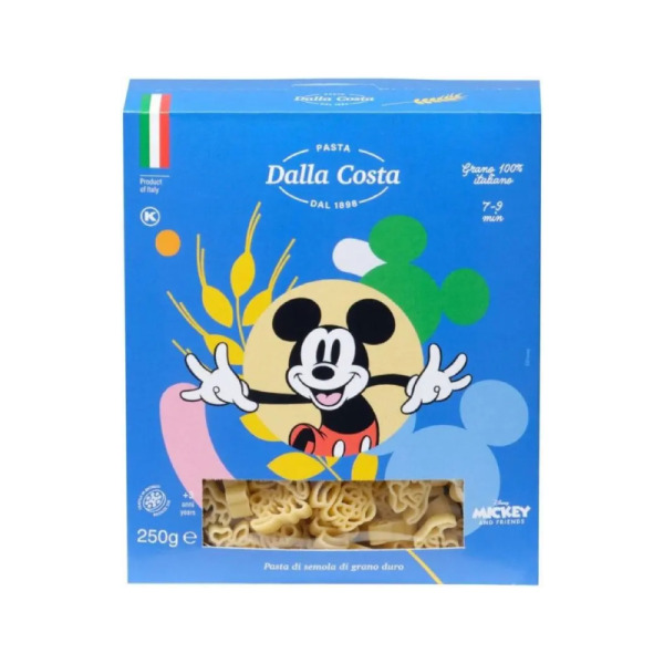 Купити Dalla Costa Disney Mickey Mouse — паста фігурна пшенична | Італія | 0.25 кг — преміальні Dalla Costa · Арт від Cheese Map™ Україна