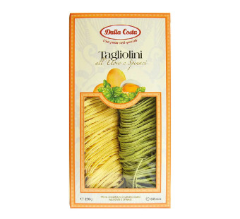 Dalla Costa Tagliolini с яйцом и шпинатом 250 г – фото товару | Сирна Карта