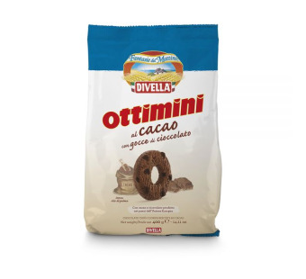 Divella Ottimini печенье с шоколадной стружкой 400 г Италия - фото | Сирна Карта