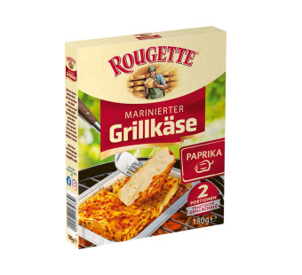 Сыр для гриля с паприкой "Rougette Marinierter Grillkäse Paprika" – пикантный аромат и насыщенный вкус! ️ - фото | Сирна Карта